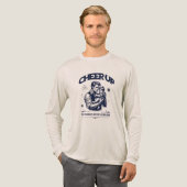 MEN'S DADDY CHEER UP LONG SLEEVE TEE Tri-Blend SHIRT (Voorkant)
