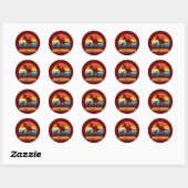 Mens Daddy Dinosaur Daddysaurus 2 Kids Father's Ronde Sticker (Vel)