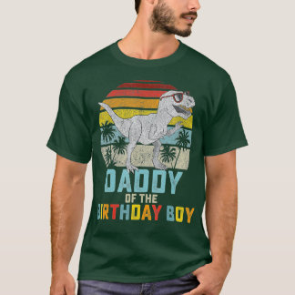 Mens Daddy Dinosaur of the Birthday Boy Dad Matchi T-shirt
