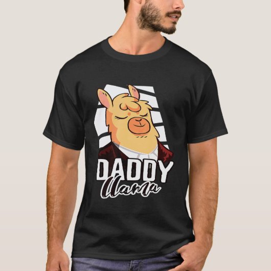 Mens Daddy Lama T-shirt (Voorkant)