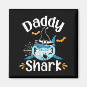 Mens Daddy Shark Funny Halloween Daddy Announcemen Magneet (Voorkant)