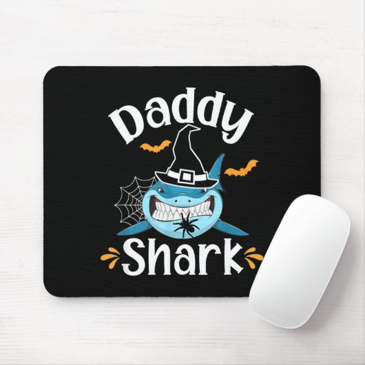 Mens Daddy Shark Funny Halloween Daddy Announcemen Muismat (Met muis)