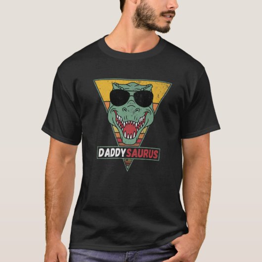 Mens Daddysaurus T Rex Dinosaur Funny Daddysaurus T-shirt (Voorkant)