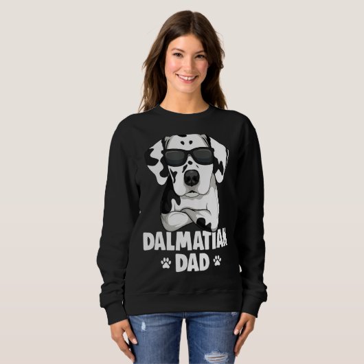 Mens Dalmatian Dog Dad Trui (Voorkant volledig)