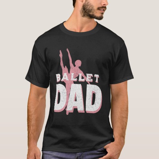 Mens Dance Dad Ballet Dancer Ballerina Dancing Fat T-shirt (Voorkant)