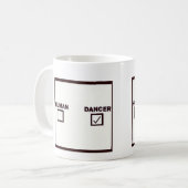 mens/danser koffiemok (Voorkant links)