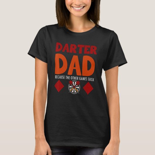 Mens Darter Dad Darts Father Dart T-shirt (Voorkant)