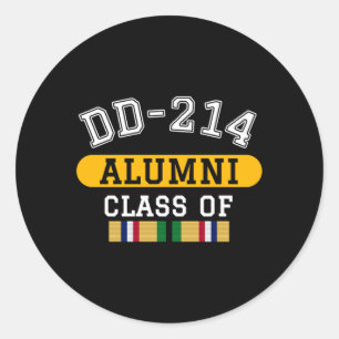 Mens Dd-214 Alumni Cl Of Desert Storm Veteraan Ronde Sticker