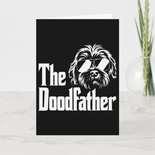Mens De Doodfather Goldendoodle Hond Doodle Vader  Kaart (Voorkant)