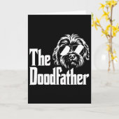 Mens De Doodfather Goldendoodle Hond Doodle Vader  Kaart (Gele Bloem)