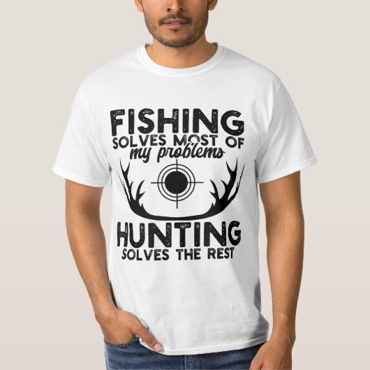 Mens Deer Hunt Funny Fishing And Hunting  T-shirt (Voorkant)