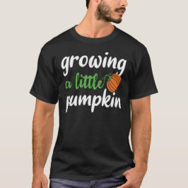 Mens die kleine pompoen in de halloween-zwangersch t-shirt
