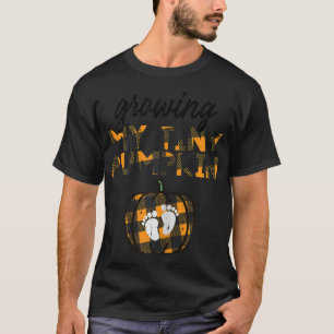 Mens die mijn kleine pompoen met halloween zwanger t-shirt