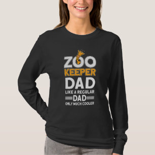 Mens Dierenverzorger Vader Dier in dierentuin Di T-shirt