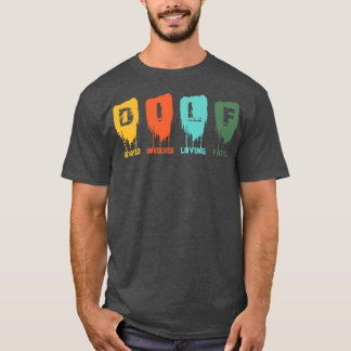 Mens DILF Devoted Involved Loving Father Dad Papa T-shirt