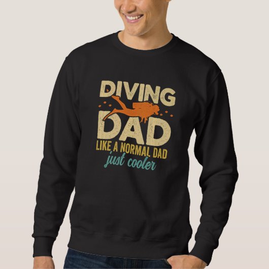 Mens Diving Dad Scuba Diver Underwater Snorkeling  Trui (Voorkant)