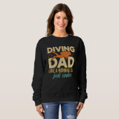 Mens Diving Dad Scuba Diver Underwater Snorkeling  Trui (Voorkant volledig)