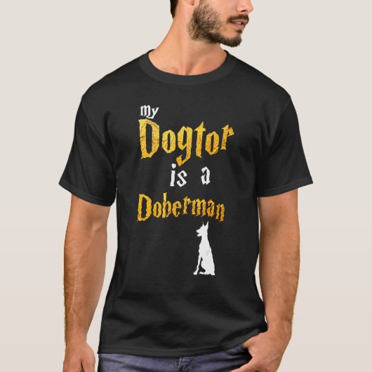 Mens Dobermann Dobermann T-shirt (Voorkant)