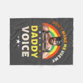 Mens Don't Make Me Use My Daddy Voice Funny Gay Be Fleece Deken (Voorkant (Horizontaal))