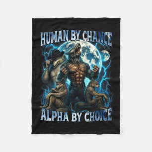 Mens door toeval Alpha door keuze Grappige Alpha W Fleece Deken