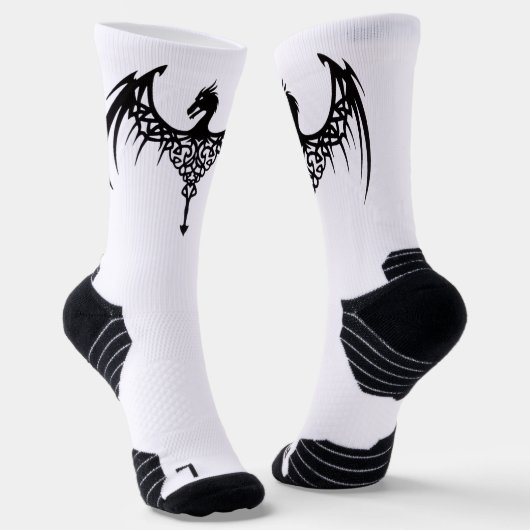 Men's dragon symbol socks sokken (Gebogen)