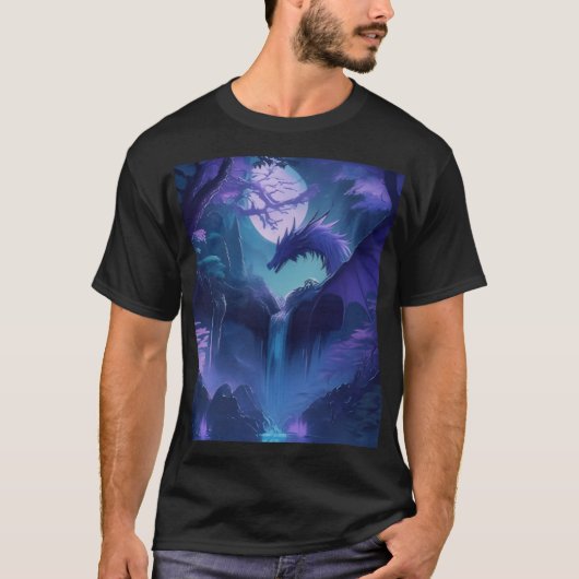 men's dragon t-shirt (Voorkant)