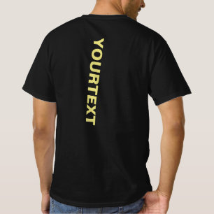Mens dubbelzijdig voor- en achterkant bedrukt groo t-shirt