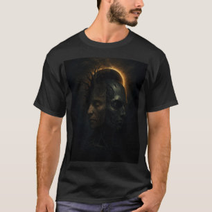 Mens- en cyborgfusie - Sci-Fi Natuur Tech Dualitei T-shirt