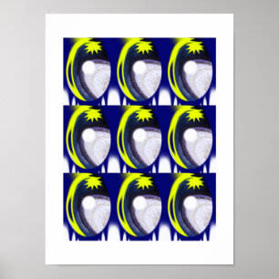 Mens- en sterrenkunst poster