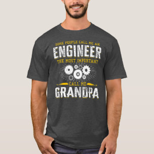 Mens Engineering Dad Grandpa Engineer T-shirt