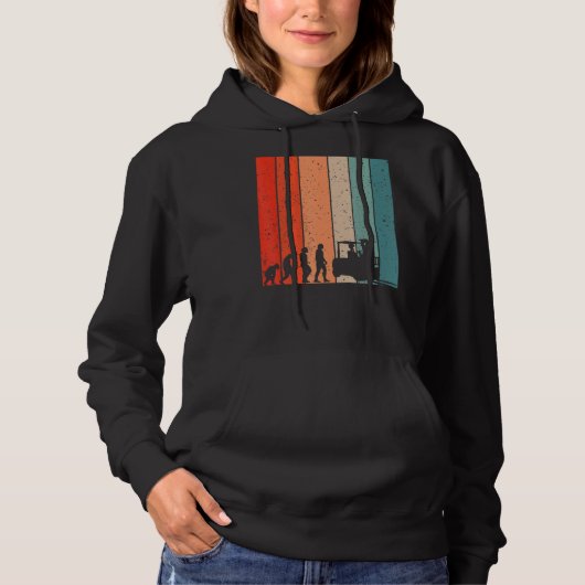 Mens Evolution Forklift Driver Evolution Forklift Hoodie (Voorkant)