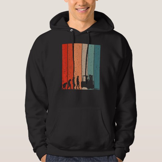 Mens Evolution Forklift Driver Evolution Forklift Hoodie (Voorkant)