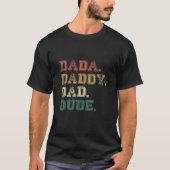 Mens Evolution of Fatherhood Celebrating Dada Dadd T-shirt (Voorkant)