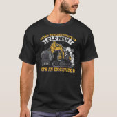 Mens Excavator Operator Construction Worker Heavy T-shirt (Voorkant)