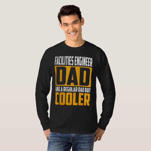 Mens Facilities Engineer Dad Like a Regular Dad b T-shirt (Voorkant volledig)