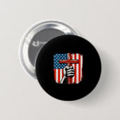Mens Faith Over Fear Christian Patriotic American  Ronde Button 5,7 Cm (Voorkant /achterkant)