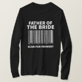 Mens Father Of The Bride Scan For Wedding T-shirt (Design voorkant)