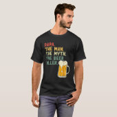 Mens  Father s Day Saying Papa Man Myth Beer Kille T-shirt (Voorkant volledig)
