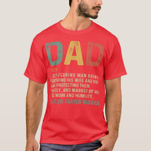 Mens Fathers Day For Dad Christian Dad Definition T-shirt