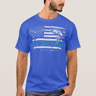 Mens Father's Day  Reel Cool Papaw Fish American F T-shirt