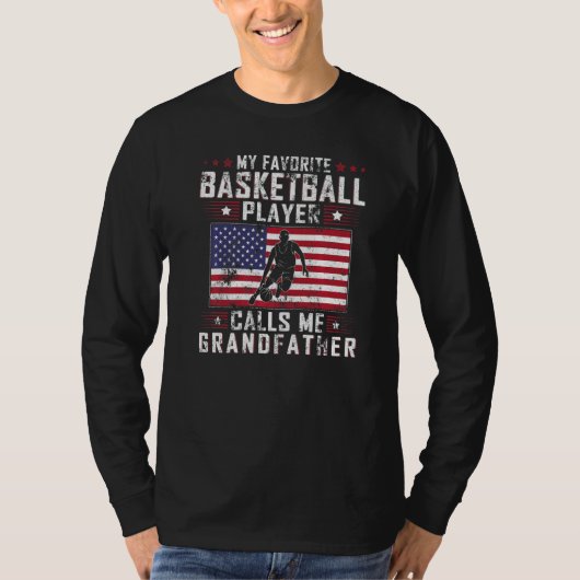 Mens Favorite Basketball Player Calls Me Grandfath T-shirt (Voorkant)