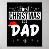 Mens First Christmas As A Dad Funny Xmas New Fathe Poster (Voorkant)
