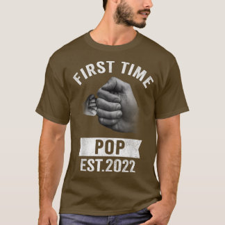 Mens First Time Pop Est 2022 , Funny Pregnancy Ann T-shirt