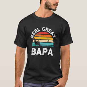 Mens Fishermen Reel Great Bapa Vintage Fishing Fat T-shirt