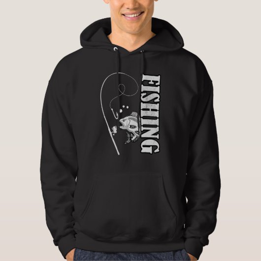 Mens Fishing Dad Fishing Hoodie (Voorkant)