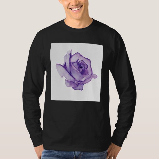 Mens flower blossom watercolor floral t-shirt (Voorkant)