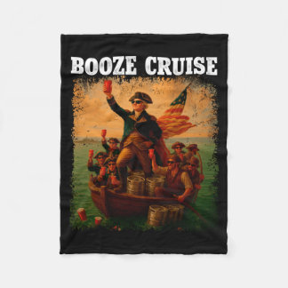 Mens Founding Father Booze Cruise Rood C Fleece Deken