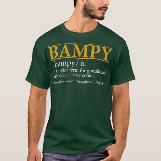 Mens Funny BAMPY definition Fathers day gift T-shirt (Voorkant)