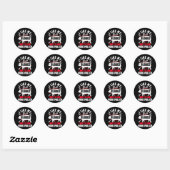 Mens Funny Bbq Grilling Pulled Pork Ronde Sticker (Vel)
