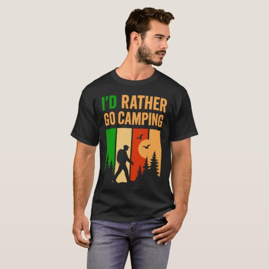 Mens funny camping  t-shirt (Voorkant volledig)